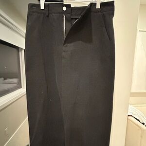 Black denim pencil skirt
